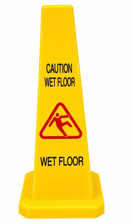 Four-sided pyramid caution board