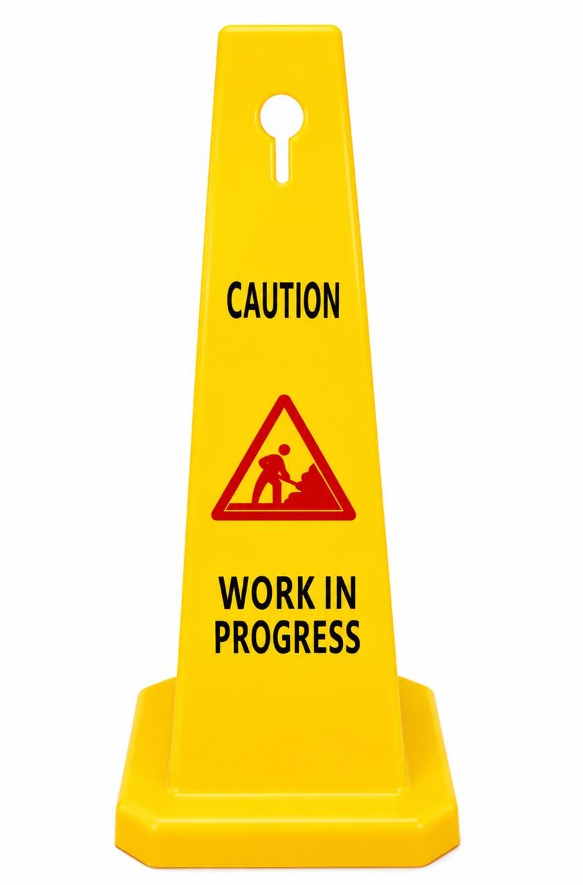 Four-sided pyramid caution board - Image 2