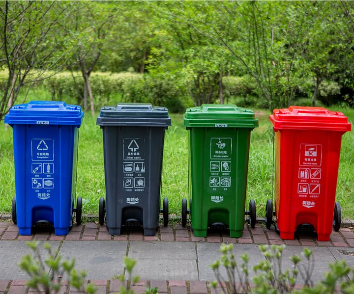 Heavy Duty Plastic Wheelie Bin with Foot Pedal - Image 3